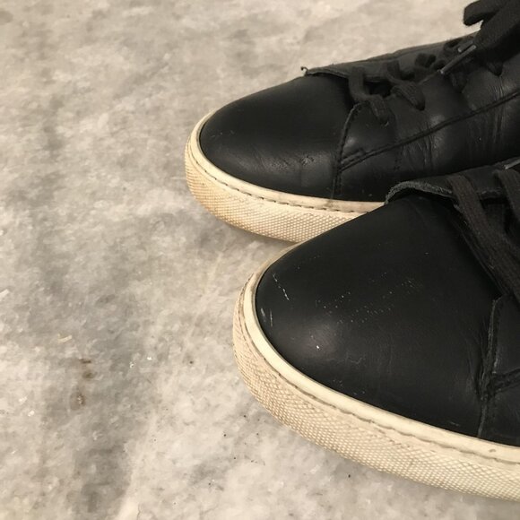 Oliver Cabell Shoes Mens Size EU 45 US 12 Black Leather Made in Italy Sneakers - Picture 6 of 10